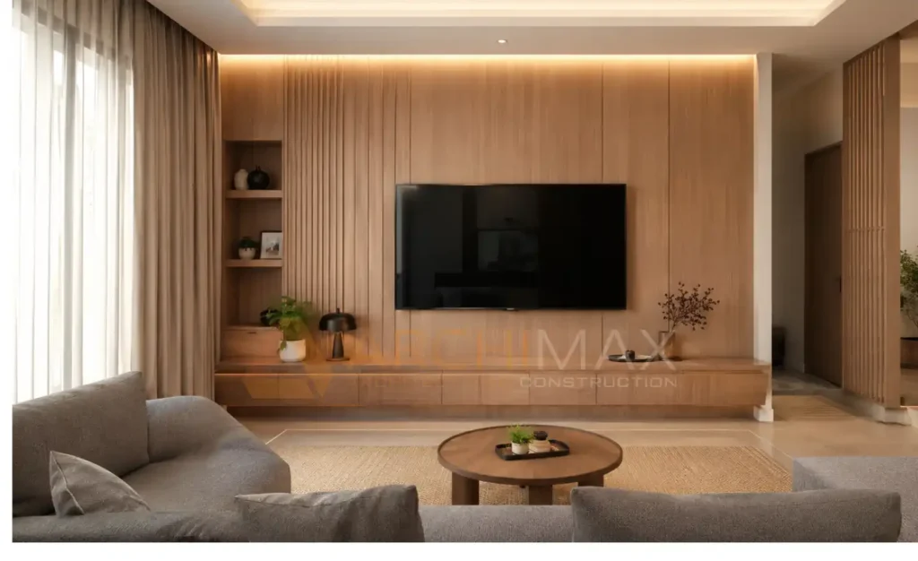 Desain backdrop TV modern