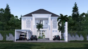Desain Rumah Klasik 2 Lantai