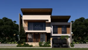 Desain Rumah Tropis 2 Lantai Surabaya